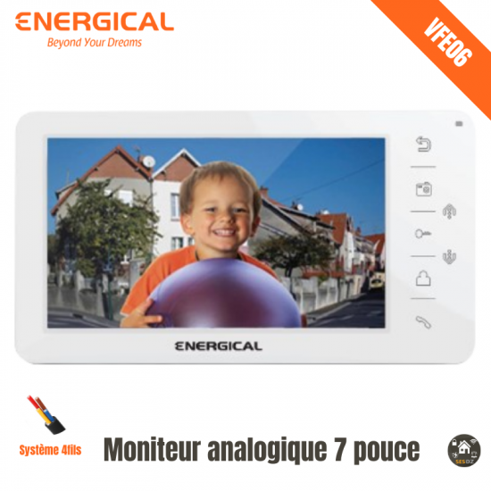 Moniteur 4 fils 7 pouces ENERGICAL VFE03